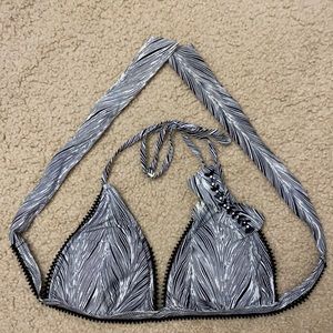 BETSEY JOHNSON TRIANGLE BIKINI HALTER TOP SMALL